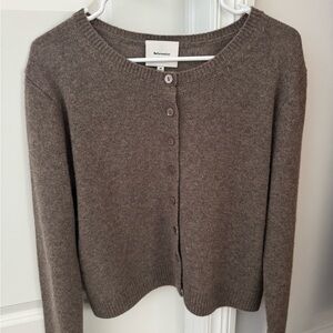 Reformation 100% Cashmere Clara Crew Cardigan